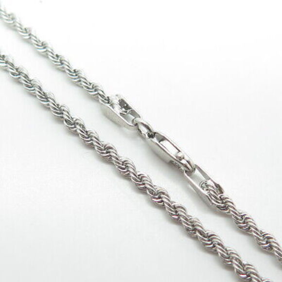 BAILEY BANK BIDDLE 925 Sterling Silver Vintage Peru Twisted Rope Necklace 18" - Picture 4 of 9